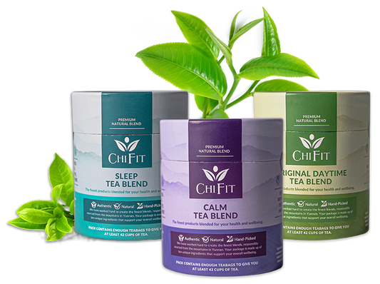 Chi Fit Bundle: Sleep Tea Blend, Calm Tea Blend, and Chi Fit Original Tea Blend
